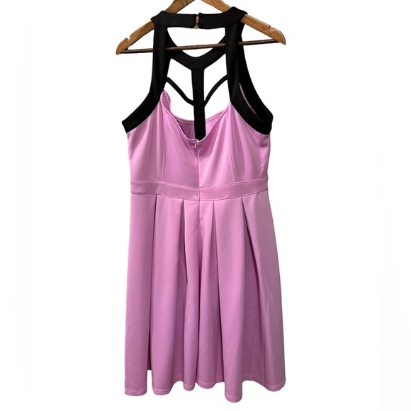 NWT Eloquii Strappy Halter Pleated Mini Dress - Picture 4 of 9